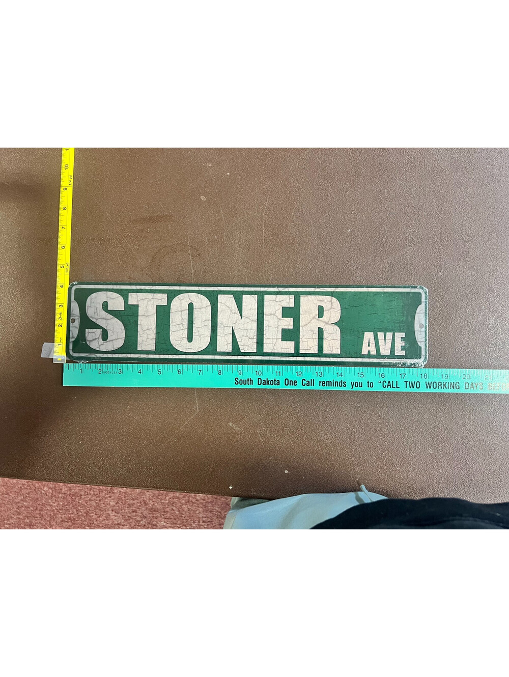 Stoner Ave 4x18 Aluminum Metal Street Sign Weed Marijuana Man Cave Decor